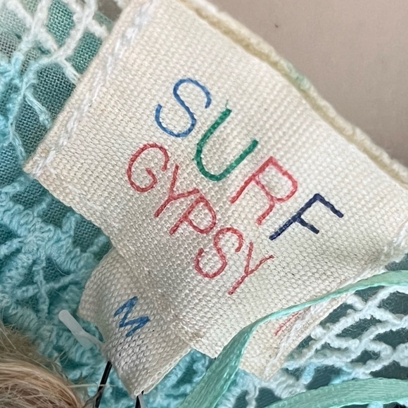 NWT Surf Gypsy Beachy Boho Sz M Embroidered Beach Cover Up Tunic - Picture 15 of 16